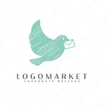 手紙と鳥とナチュラルのロゴ