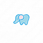 歯と象とキャラクターのロゴ