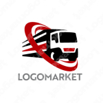 トラックと物流とサポートのロゴ