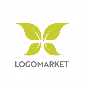美と蝶と葉のロゴ