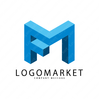FとMと3Dのロゴ