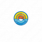 太陽と海と挑戦のロゴ