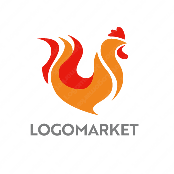 炎と鶏と情熱のロゴ