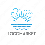 海と太陽とサポートのロゴ
