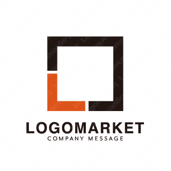 Lと正方形とシンプルのロゴ