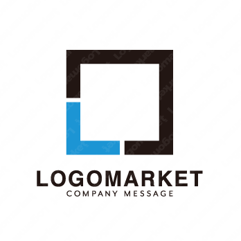 Lと正方形とシンプルのロゴ