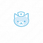 猫と可愛いと清潔感のロゴ