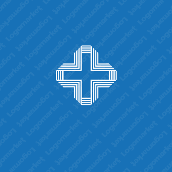 十字と信頼と清潔感のロゴ