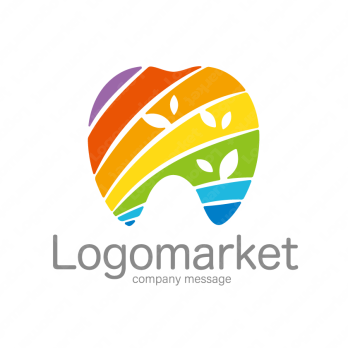 歯と虹とナチュラルのロゴ