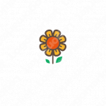 花と太陽と元気のロゴ