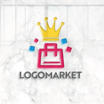 ショッピングと王冠と買い物のロゴ