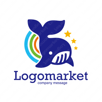 鯨と虹と希望のロゴ