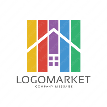 虹と家とペンキのロゴ