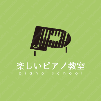 鍵盤と音符とPのロゴ