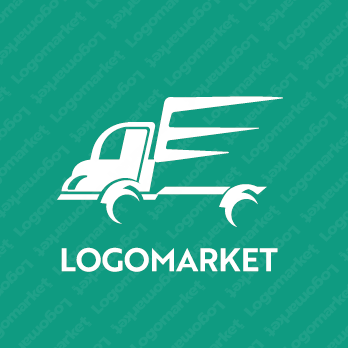 トラックと運送と物流のロゴ
