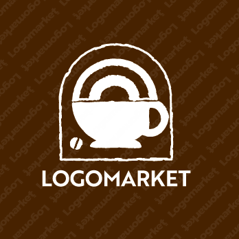 コーヒーとカフェと扉のロゴ