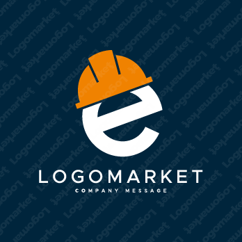 eとヘルメットとシンプルのロゴ