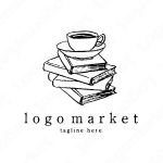 本　と喫茶店とブックカフェのロゴ