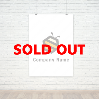 六角型と蜂とシンプルのロゴ