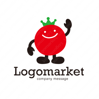トマトとキャラクターと親しみやすいのロゴ