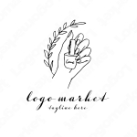 ネイルサロンと爪とマニキュアのロゴ