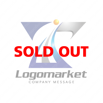 Tとシャープと上昇のロゴ