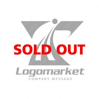 Tとシャープと上昇のロゴ