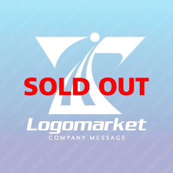 Tとシャープと上昇のロゴ