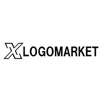 Xとアルファベットのロゴ
