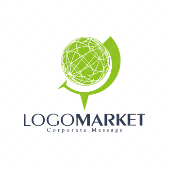 世界とビジネスとグローバルのロゴ