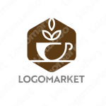コーヒーとオーガニックとカフェインレスのロゴ