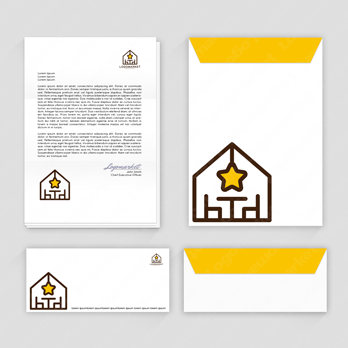 家と星とシンプルのロゴ