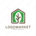 家と木とシンプルのロゴ