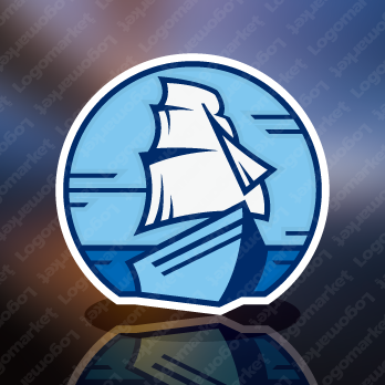 帆と船と海のロゴ