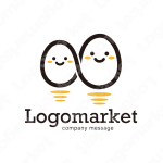 インフィニティーマークと卵とユニークのロゴ