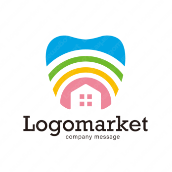 歯科と虹と明るいのロゴ