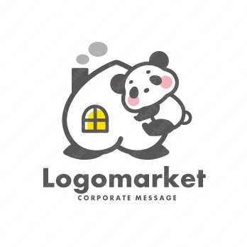 パンダとももと癒しのロゴ
