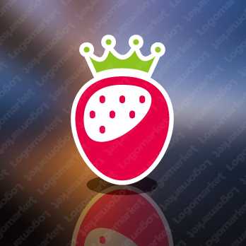 イチゴと王冠とベリーのロゴ