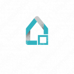 家と先進的とシンプルのロゴ