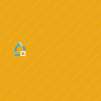 家と先進的とシンプルのロゴ