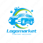 車と洗車と清潔のロゴ
