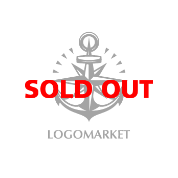 錨とコンパスと海のロゴ