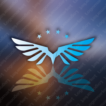 鳥と翼と上昇のロゴ