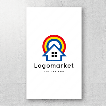 家と虹とレインボーのロゴ