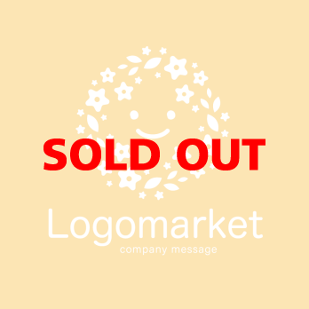 花と幸せ・幸福と笑顔のロゴ