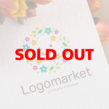 花と幸せ・幸福と笑顔のロゴ