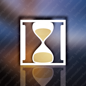 Hと時間と砂時計のロゴ