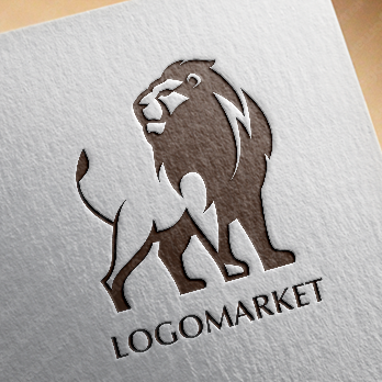 ライオンと獅子と成長のロゴ