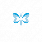 蝶と優しさとハートのロゴ