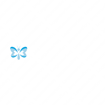蝶と優しさとハートのロゴ